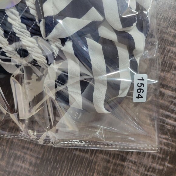 LOFT Outlet Womens L Sleeveless Blouse Navy White Striped High Low Hem Nautical - Picture 10 of 10